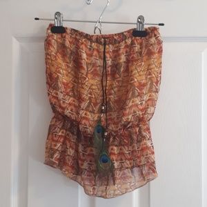 ⭐2/$25 Boho Strapless Top